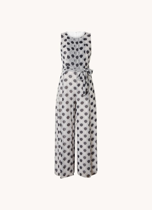 Phase Eight Janine wide fit jumpsuit met print en strikceintuur