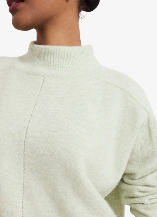 Phase Eight Jordan fijngebreide trui in alpaca wolblend met col - detail 5 lindegroen