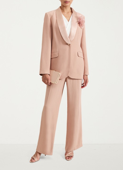 Phase Eight Jorja blazer met structuur - voorkant 2 oudroze