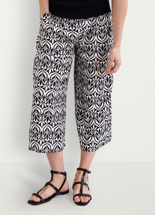 Phase Eight Josie mid waist wide fit broek met print