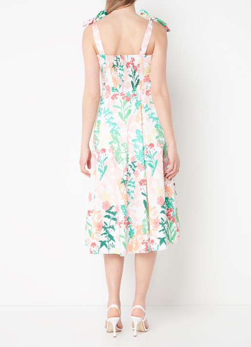 Phase Eight Joyce midi jurk met print - achterkant groen