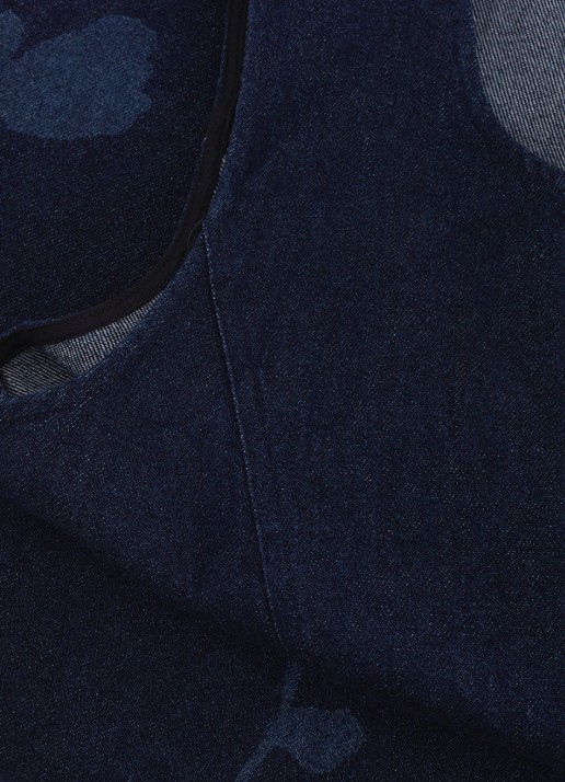 Phase Eight Juliette midi jurk met print en steekzakken - detail 8 denim