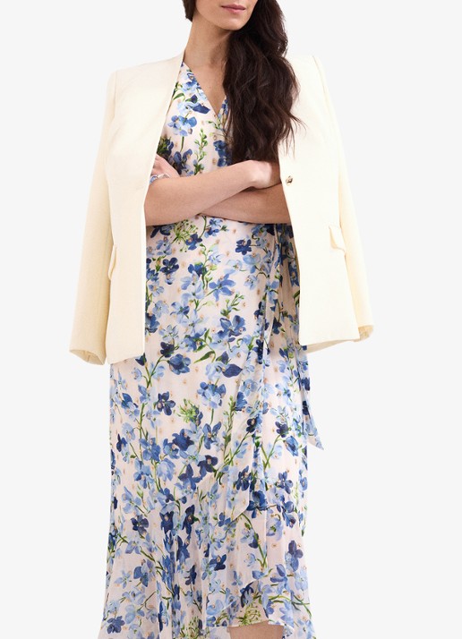 Phase Eight Juliette midi tuniekjurk met bloemenprint - detail 7 blauw