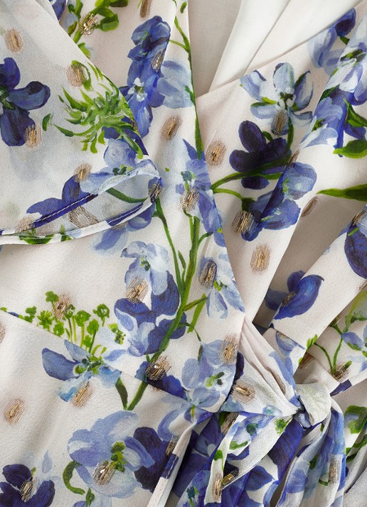 Phase Eight Juliette midi tuniekjurk met bloemenprint - detail 8 blauw