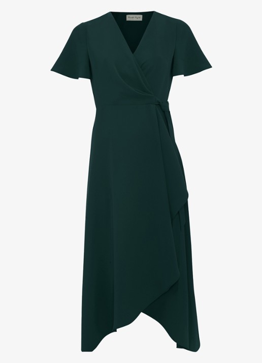 Phase Eight Julissa midi jurk met bloemenprint - voorkant groen