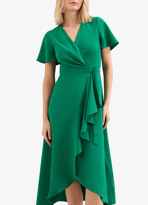 Phase Eight Julissa midi wikkeljurk met strikceintuur