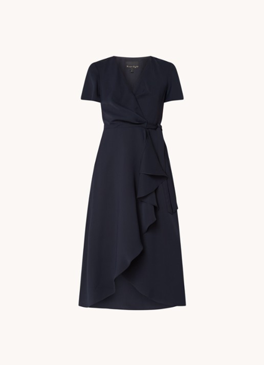 Phase Eight Julissa Wrap Dress Navy 08 - voorkant donkerblauw
