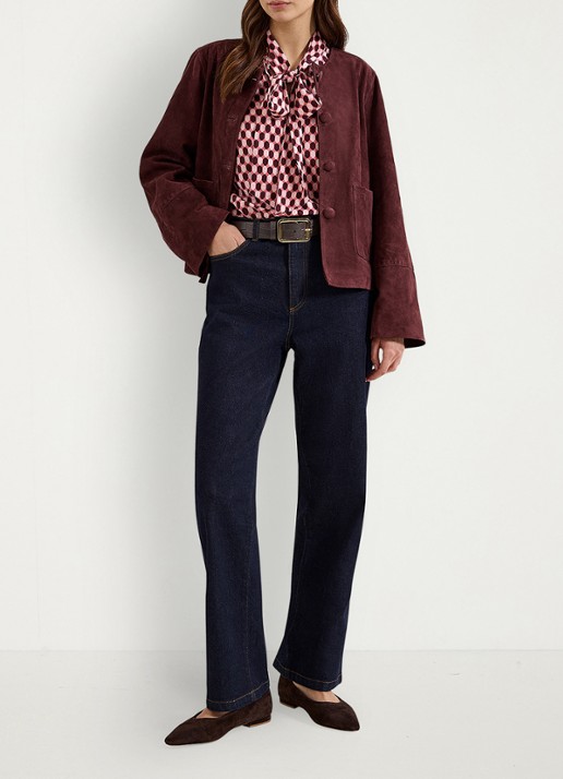 Phase Eight Junie mouwloze top met sjaalkraag en grafische print - detail 5 roze
