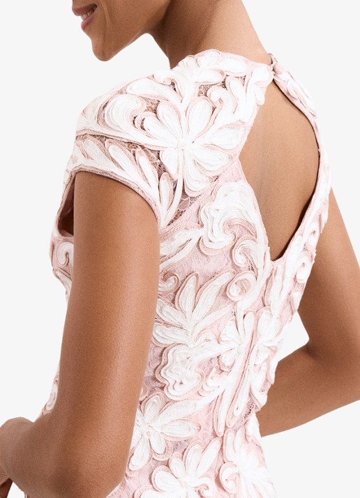 Phase Eight Karima mini jurk met borduring - detail 3 oudroze