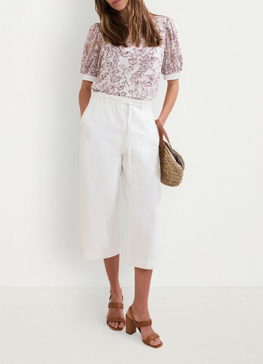 Phase Eight Kelly top met bloemenprint - voorkant 2 wit