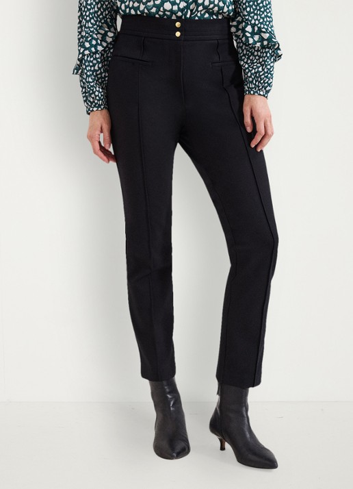 Phase Eight Keri high waist tapered fit pantalon met paspelzakken