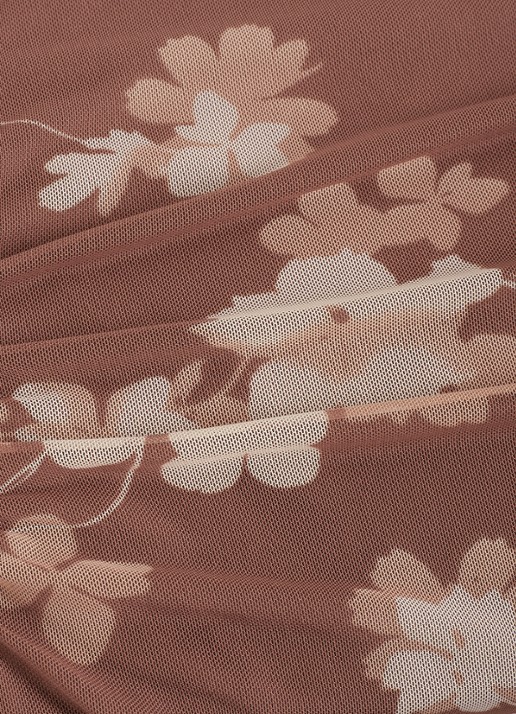 Phase Eight Kezia  top van mesh met bloemenprint - detail 4 bruin