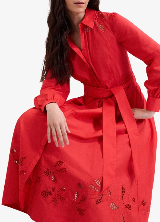 Phase Eight Kim midi jurk met geborduurd detail
