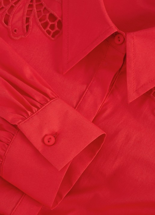 Phase Eight Kim midi jurk met geborduurd detail - detail 7 rood