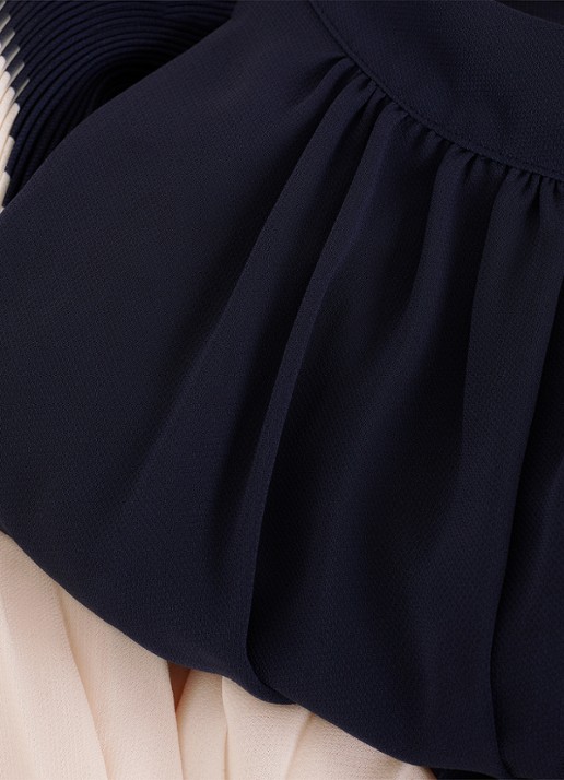 Phase Eight Kimira midi jurk met plooien - detail 8 donkerblauw
