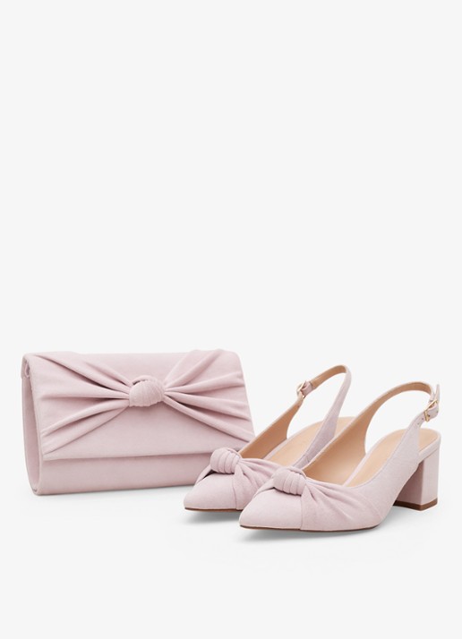 Phase Eight Knot slingback van suède - detail 5 oudroze