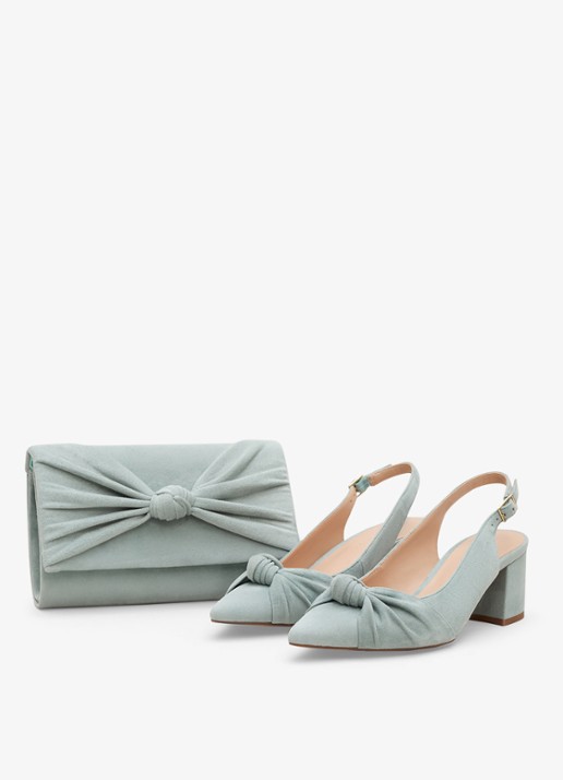 Phase Eight Knot slingback van suède - detail 6 mint