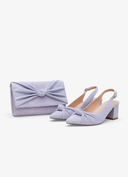 Phase Eight Knot slingback van suède - detail 6 lila