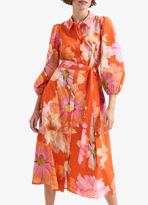 Phase Eight Kristina midi blousejurk met bloemenprint