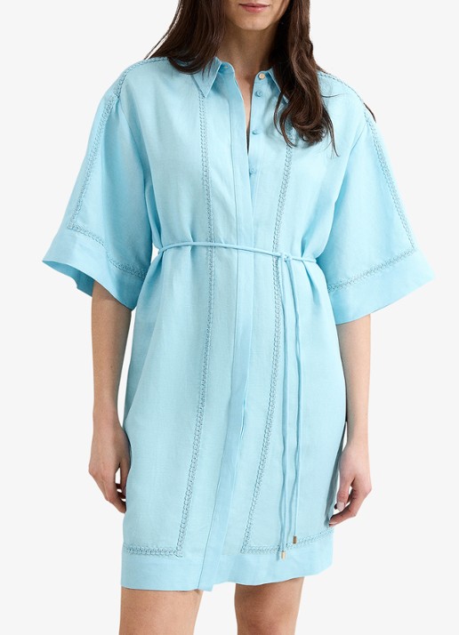 Phase Eight Lara mini blousejurk in linnenblend