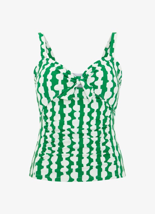 Phase Eight Lara tankini met print - voorkant groen