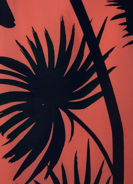 Phase Eight Leila midi jurk met print - detail 5 koraal