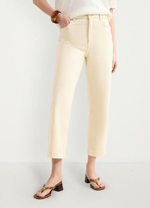 Phase Eight Lexi high waist cropped tapered fit jeans met steekzakken