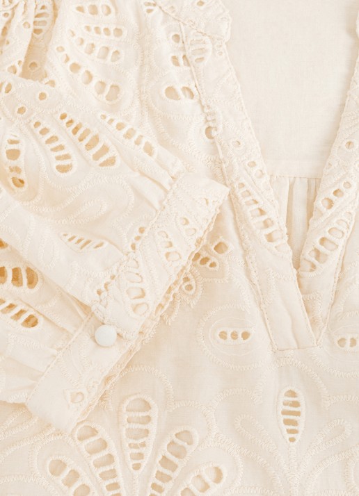 Phase Eight Liliana mini jurk met borduring - detail 7 geel
