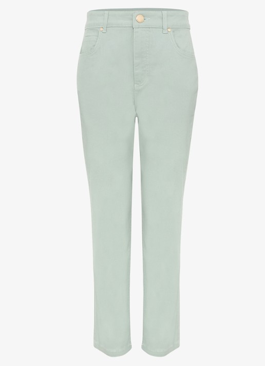 Phase Eight Lindsey cropped tapered jeans met steekzakken - voorkant 2 lichtgroen