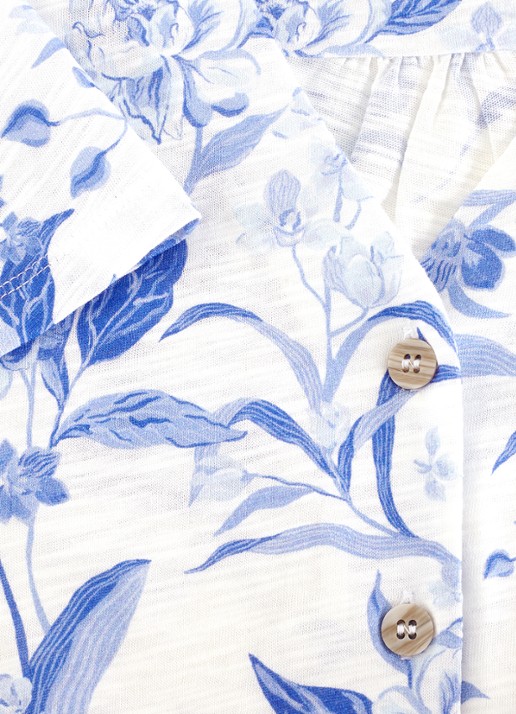 Phase Eight Lorenna blouse met bloemenprint - detail 6 blauw