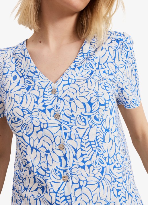 Phase Eight Lorenna top met bloemenprint - detail 6 blauw