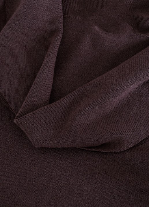Phase Eight Lottie fijngebreide trui met gedrapeerde col - detail 6 bruin