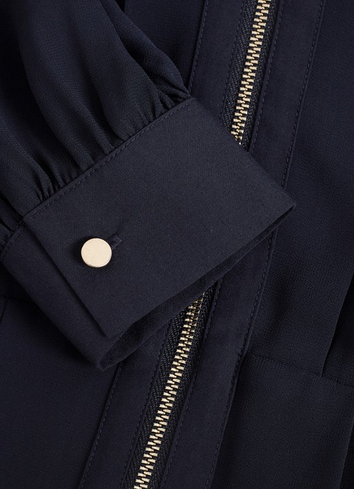 Phase Eight Lottie mini jurk met strikceintuur - detail 5 donkerblauw