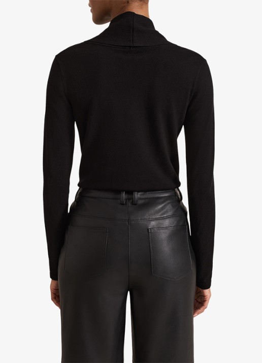 Phase Eight Lottie Watervalhals Top - achterkant 3 zwart