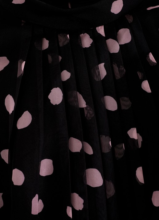 Phase Eight Lucinda midi jurk met stippenprint - detail 5 zwart