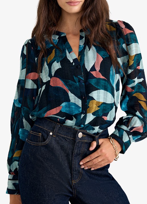 Phase Eight Lyla blouse met grafische print en ballonmouw