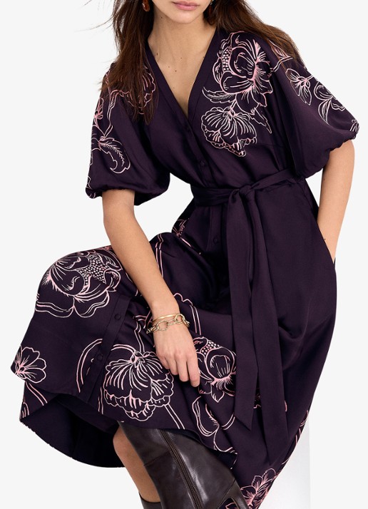Phase Eight Mabel midi jurk met grafische print