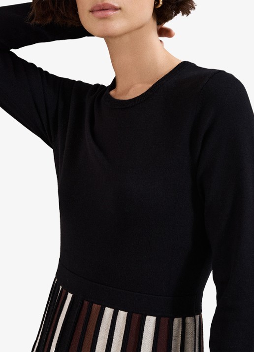 Phase Eight Maci midi jurk met grafische print - detail 4 bruin