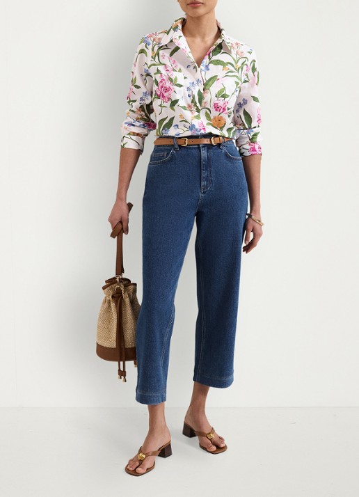 Phase Eight Maddelena blouse met bloemenprint - voorkant 2 ivoor