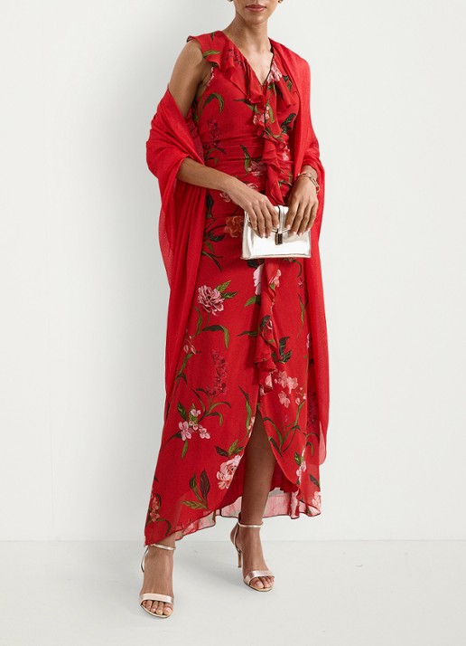 Phase Eight Mae maxi jurk met bloemenprint - detail 6 rood