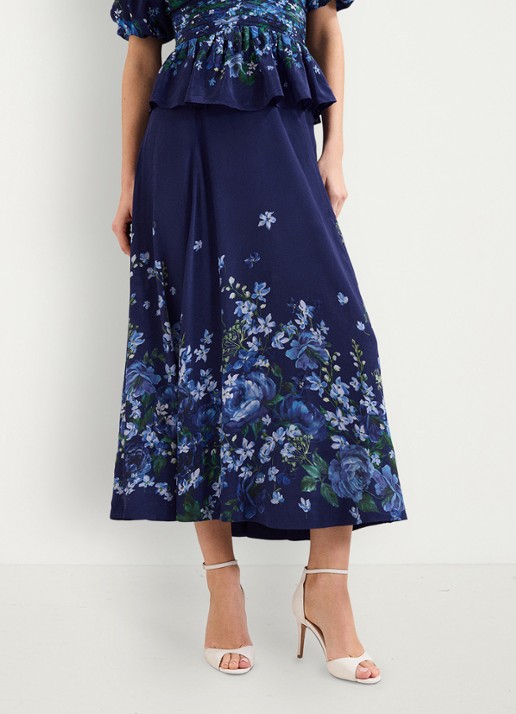 Phase Eight Maeve midi rok met bloemenprint