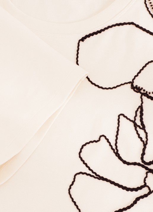 Phase Eight Malani T-Shirt met kralendecoratie - detail 4 wit