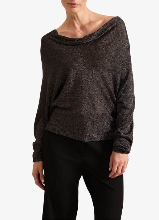 Phase Eight Malti fijngebreide trui met lurex
