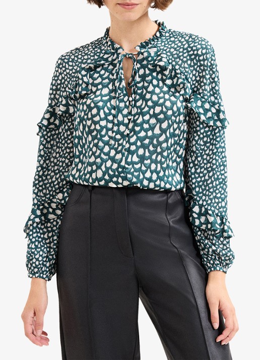 Phase Eight Manon blouse met print en ruches