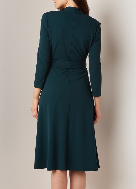 Phase Eight Maretta midi jurk met strikceintuur - achterkant 2 groen