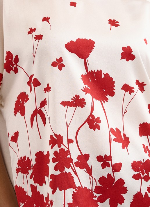 Phase Eight Marion top met bloemenprint - detail 4 ivoor
