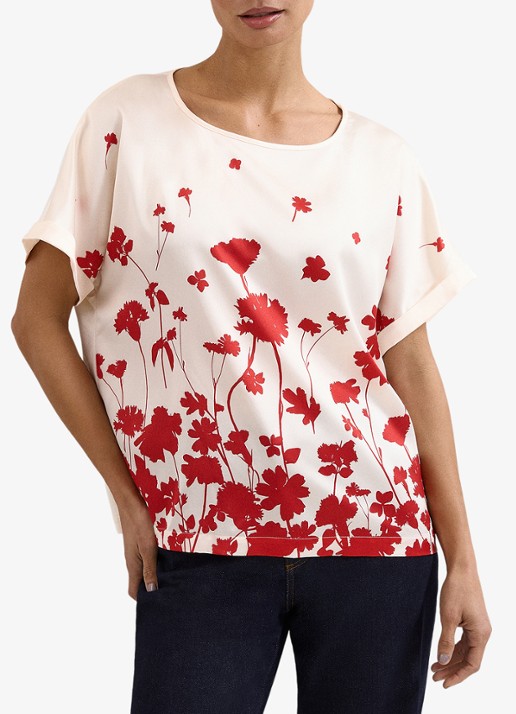 Phase Eight Marion top met bloemenprint - detail 3 ivoor
