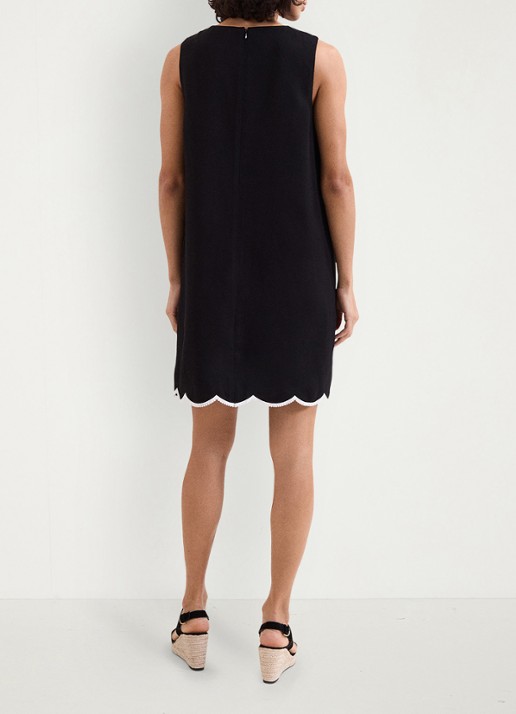 Phase Eight Marta mini jurk met ronde hals - achterkant zwart
