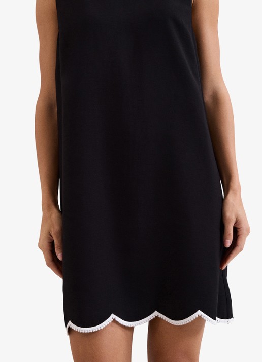 Phase Eight Marta mini jurk met ronde hals - detail 5 zwart
