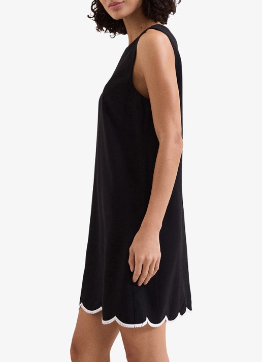Phase Eight Marta mini jurk met ronde hals - detail 6 zwart